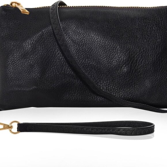 Vegan Leather Wristlet Purse Small Clutch with Straps Women Accessories